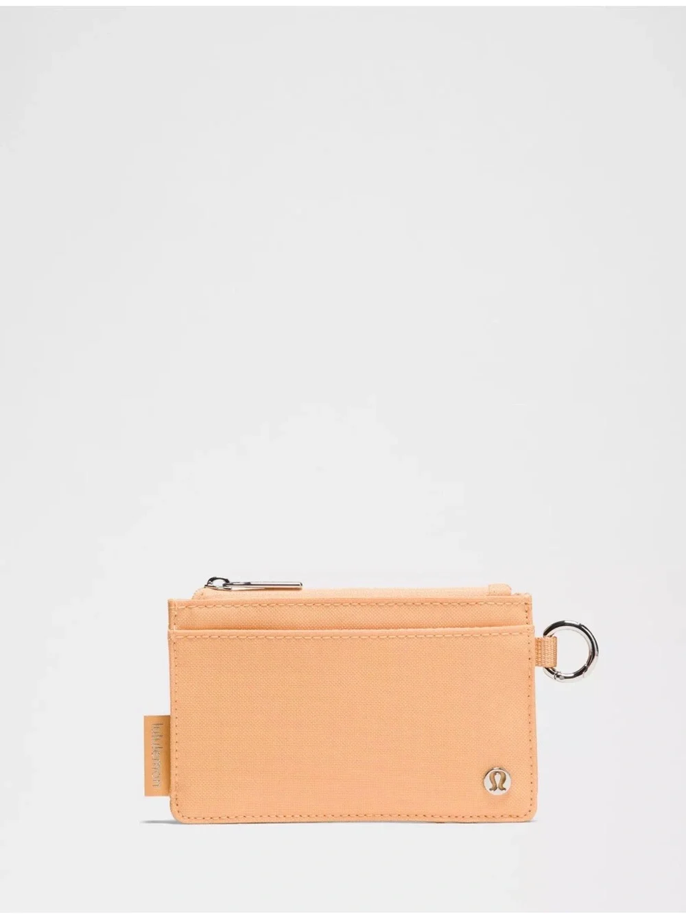 NWT lululemon Clippable Card Case with Key Ring, Rock Melon/Silver